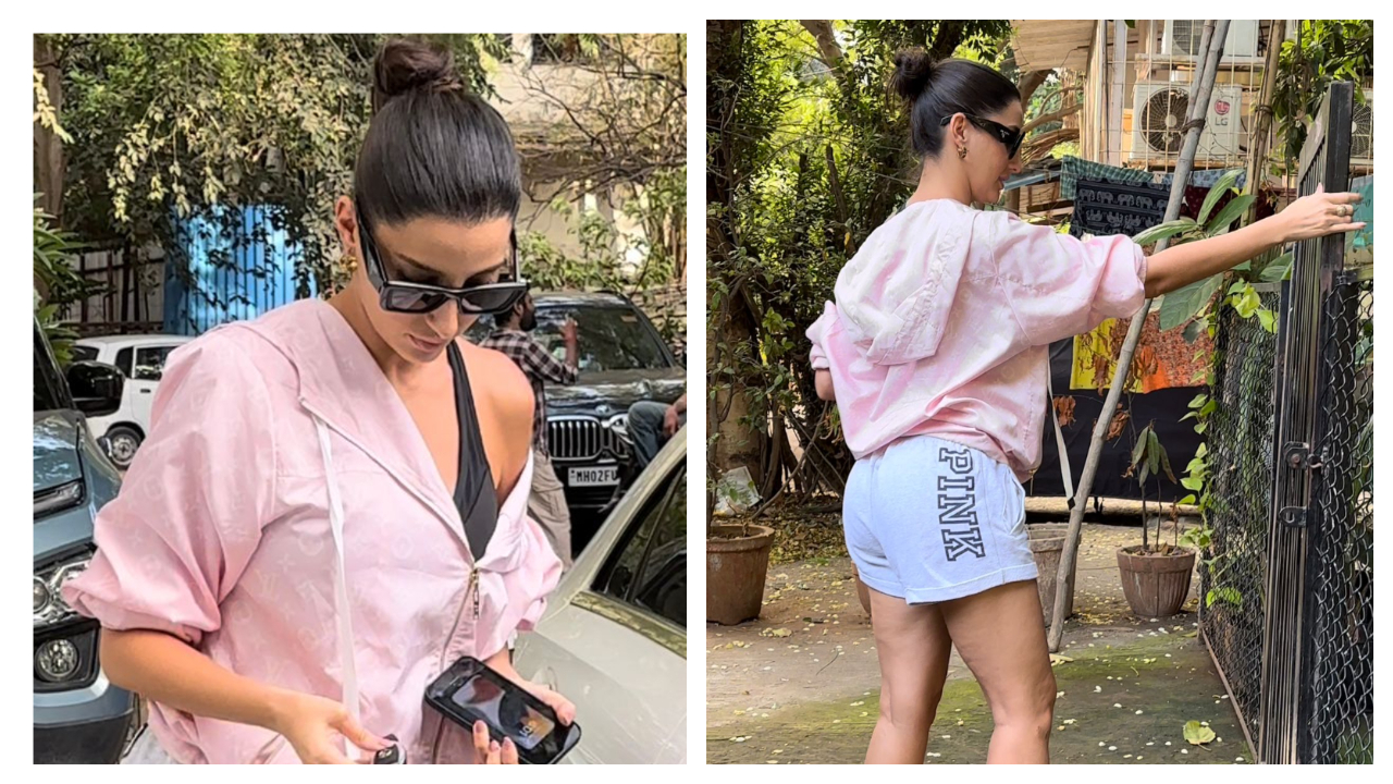Nora Fatehi goes pink all the way in a Louis Vuitton jacket and
